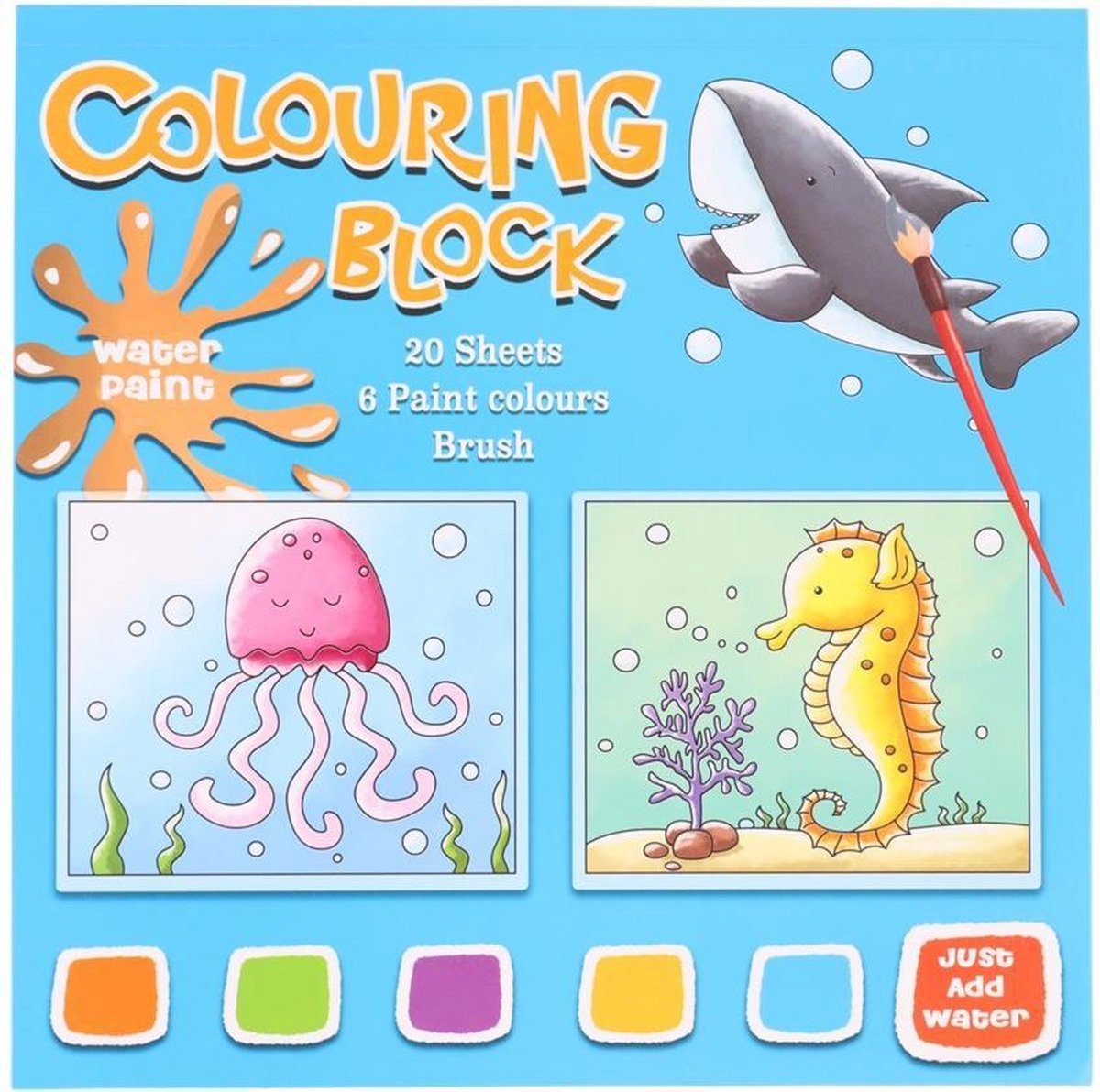 waterverf kleurblok - waterverf kleurboek - kleurboek - waterverf