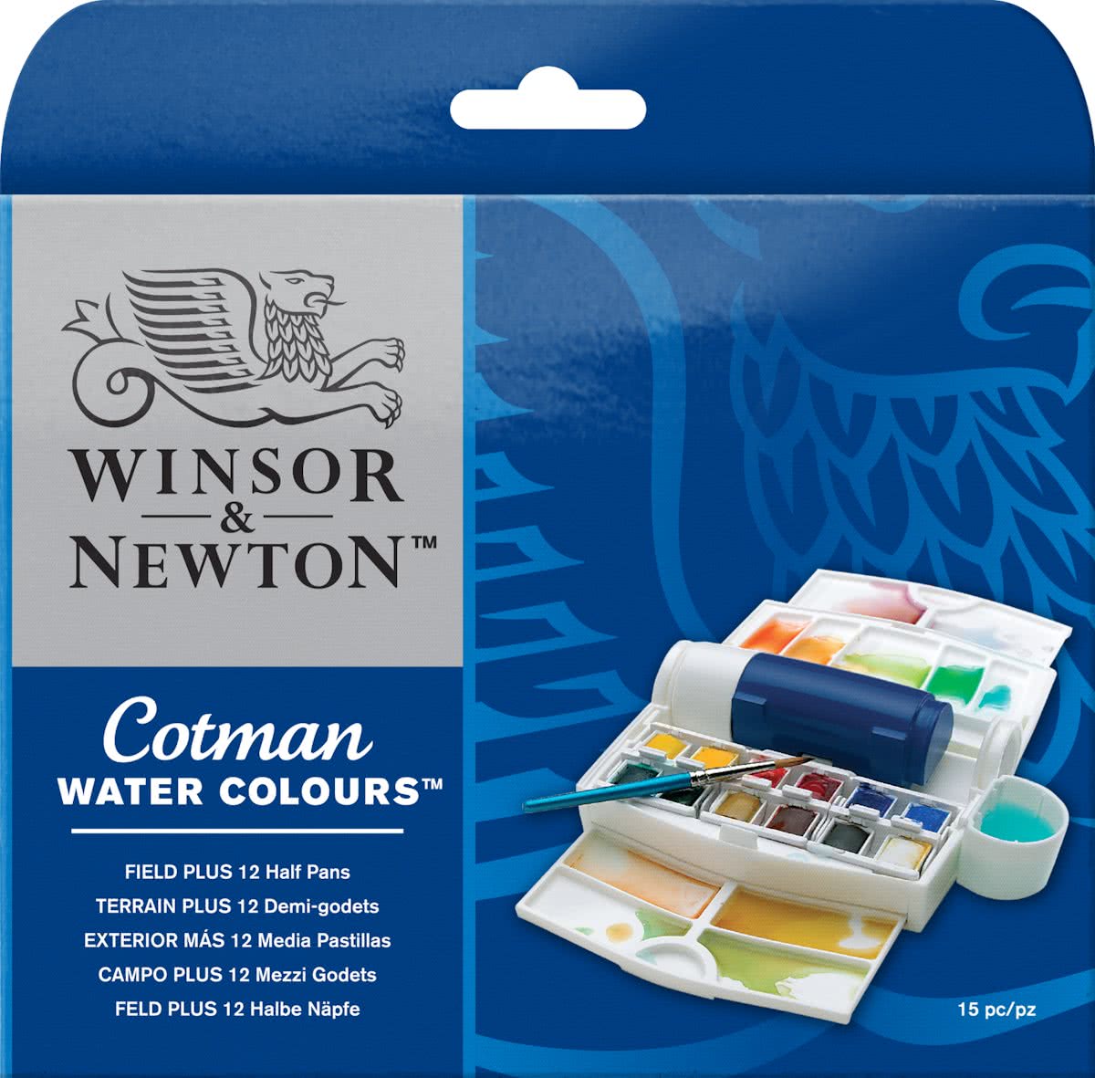 Winsor & Newton Cotman Aquarelverf Field Plus Set 12 halve napjes