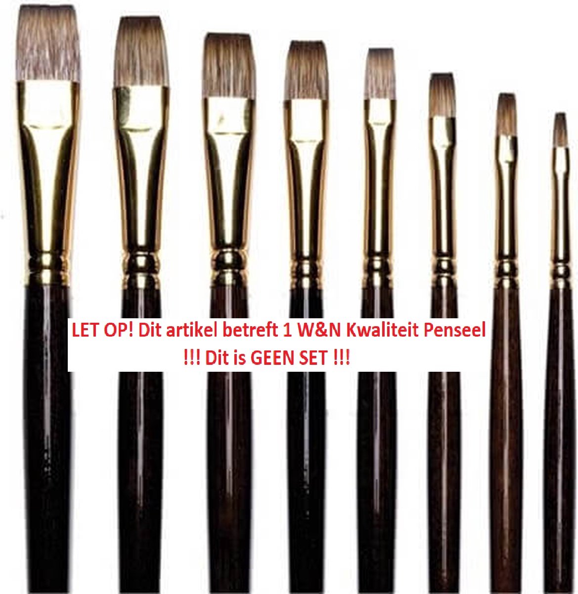 Winsor & Newton Monarch Olieverf Penseel Lange Steel Plat 6