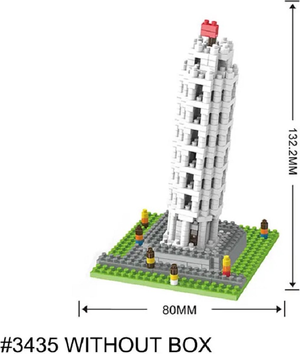 Gift series 3435 - Tower of Pisa - kleine blokjes - bouwpakket