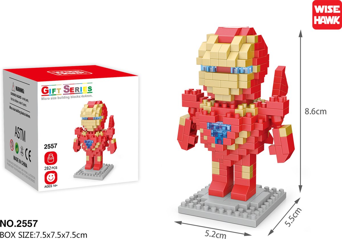 Miniblocks - bouwset / 3D puzzel - educational toys - bouwdoos mini blokjes - 282 st