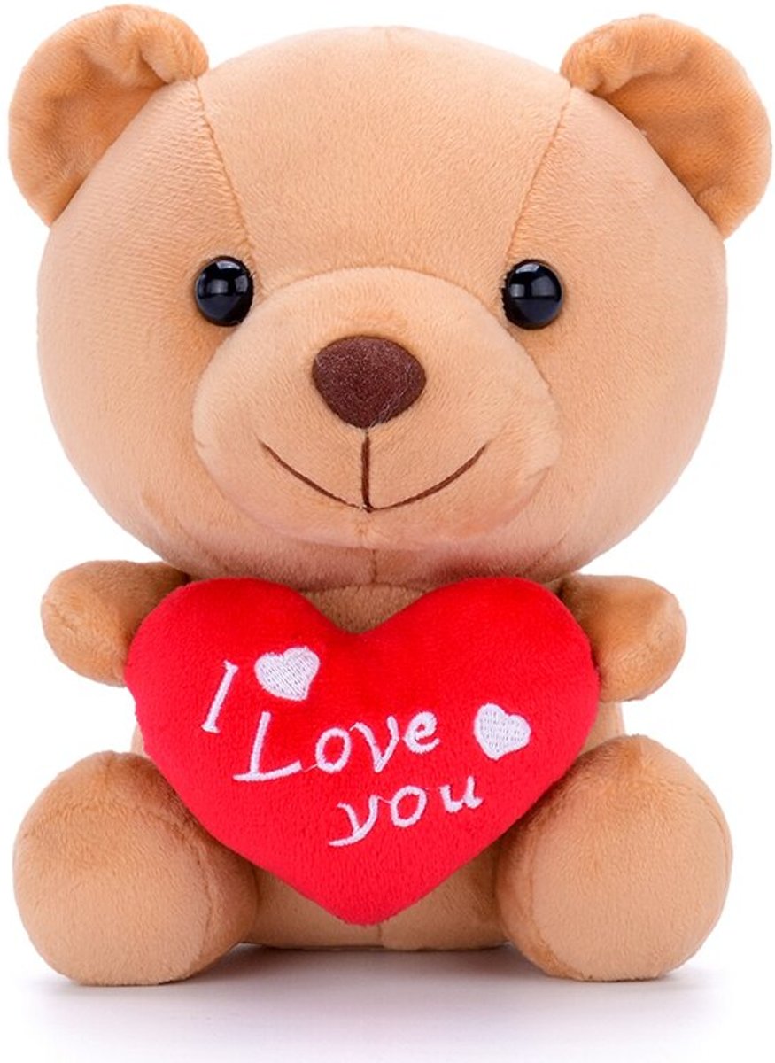 Teddybeer Met Hart - Pluche Love Bear - Beer - I Love You - Cadeau - Vriendin - Valentijnsdag