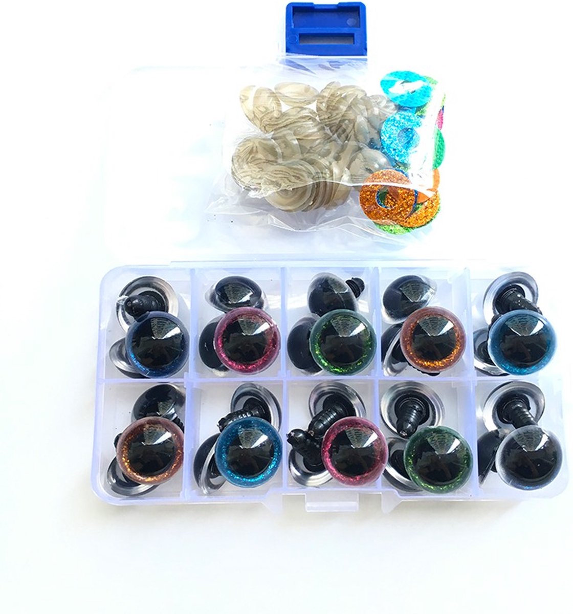   Luxe Kleur  jes 14MM - Hobby - DIY - Accessoires Haken & Breien - Knuffels Maken - Set Amigurumi Ogen 30st