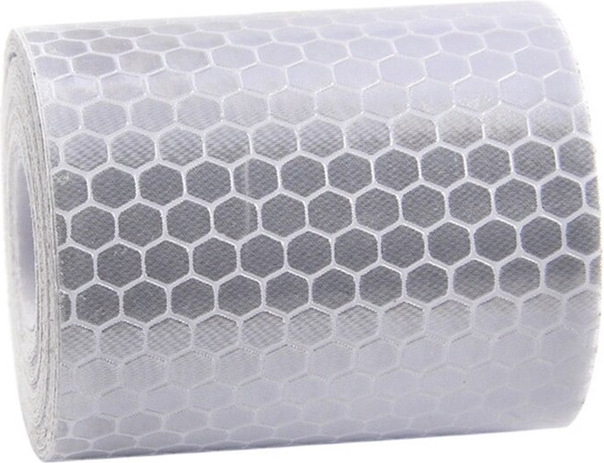   Luxe Reflecterende Tape - DIY - Hobby - Cadeau - Sticker - Auto Accessoires - Plakband - Decoratieve Accessoires - Wit