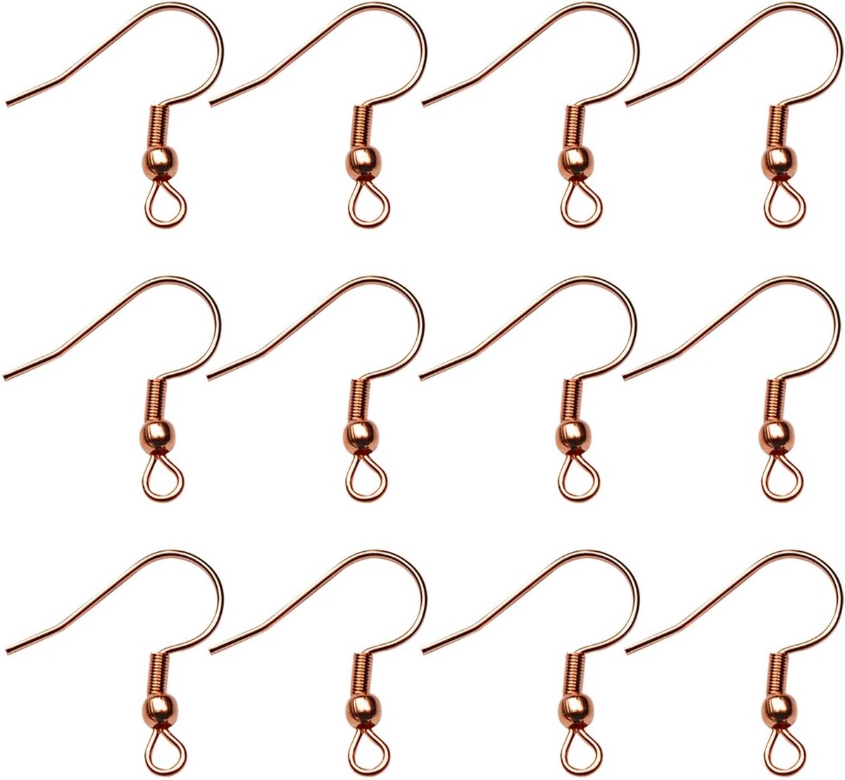 WiseGoods Luxe Set Oorbelhaakjes - Oorbellen Maken - Sieraden Haakjes - Hobby Accessoires - DIY - Oorbel Haakje RVS - Rose 50stk