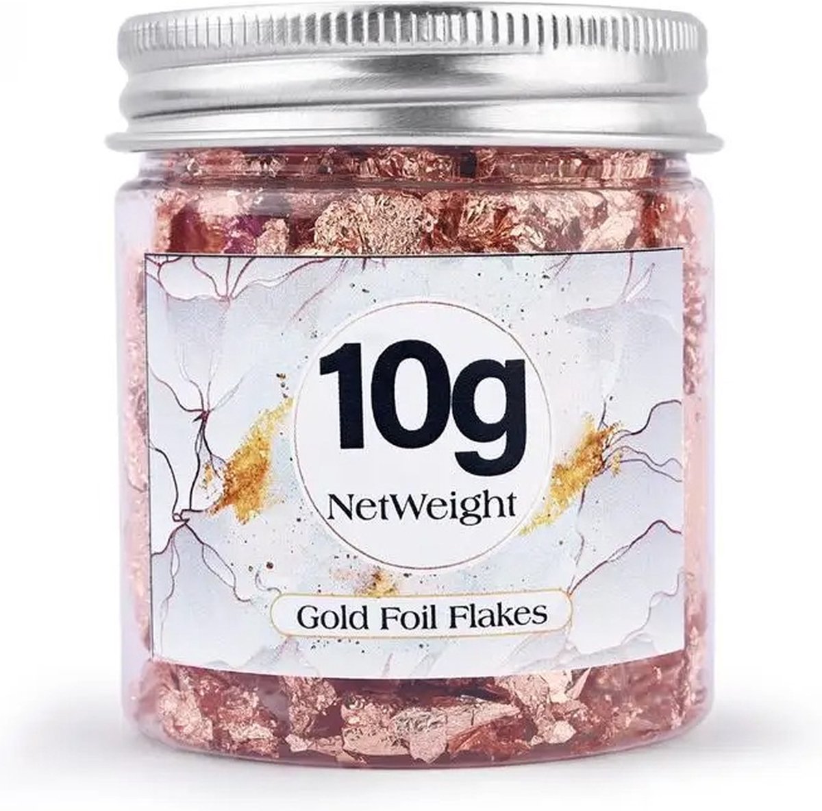 WiseGoods Premium Folie Vlokken Bladgoud - Kaarsen Maken - DIY Kaars - Hobby Accessoires - Glitter - Decoratie - Rose 10Gram