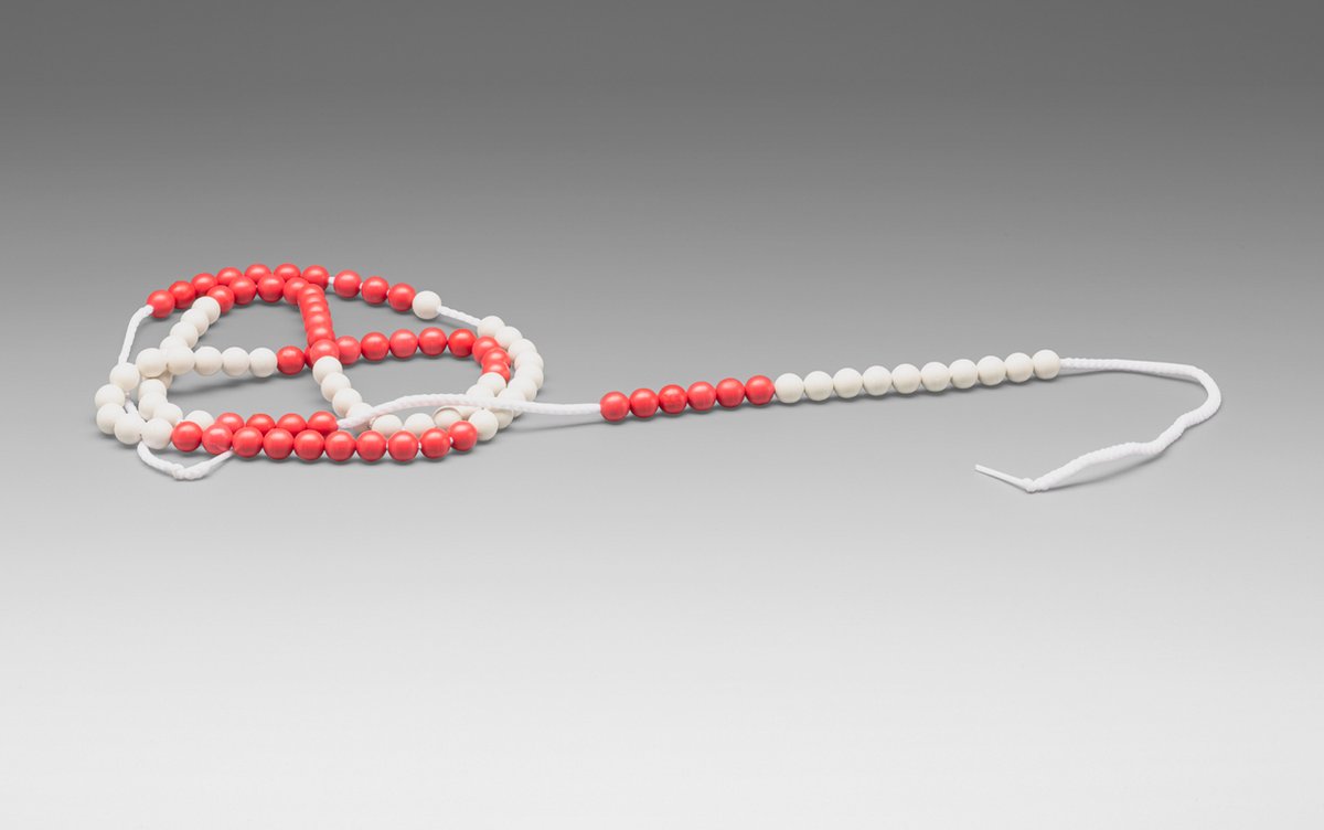 Kralensnoer RE-Plastic® tot 100 rood/wit