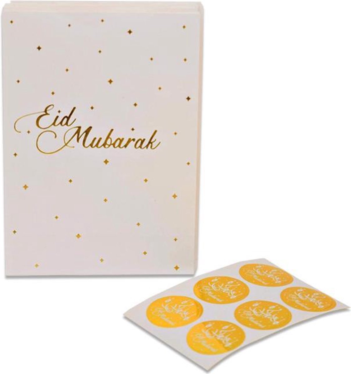 Uitdeel Suikerfeest Snoepzakjes Eid Mubarak papier (6st)