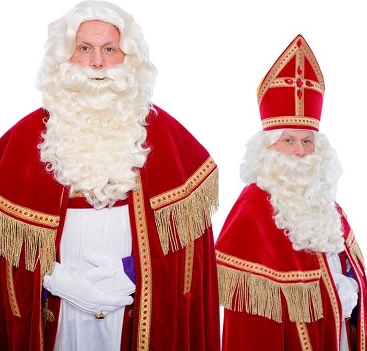 Sinterklaas baardstel met vaste snor.