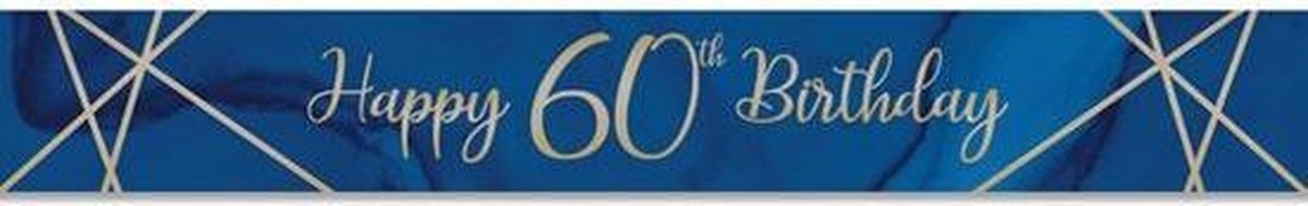 Witbaard Banner 60 Verjaardag 274 Cm Blauw/goud