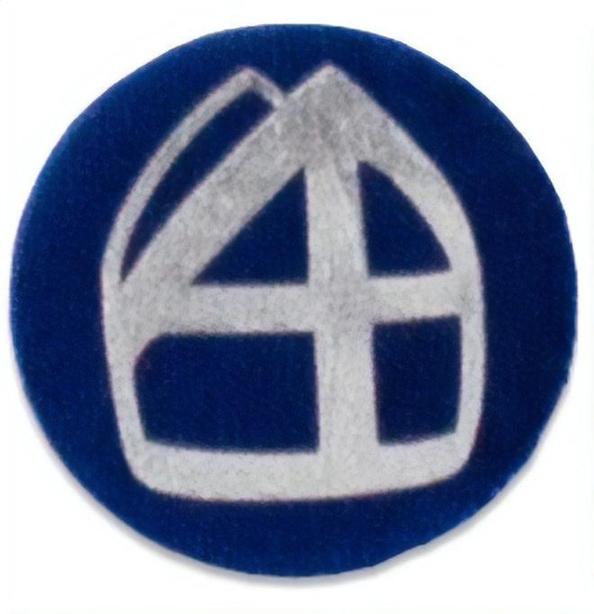   Button Mijter 5 Cm Nylon Donkerblauw/wit