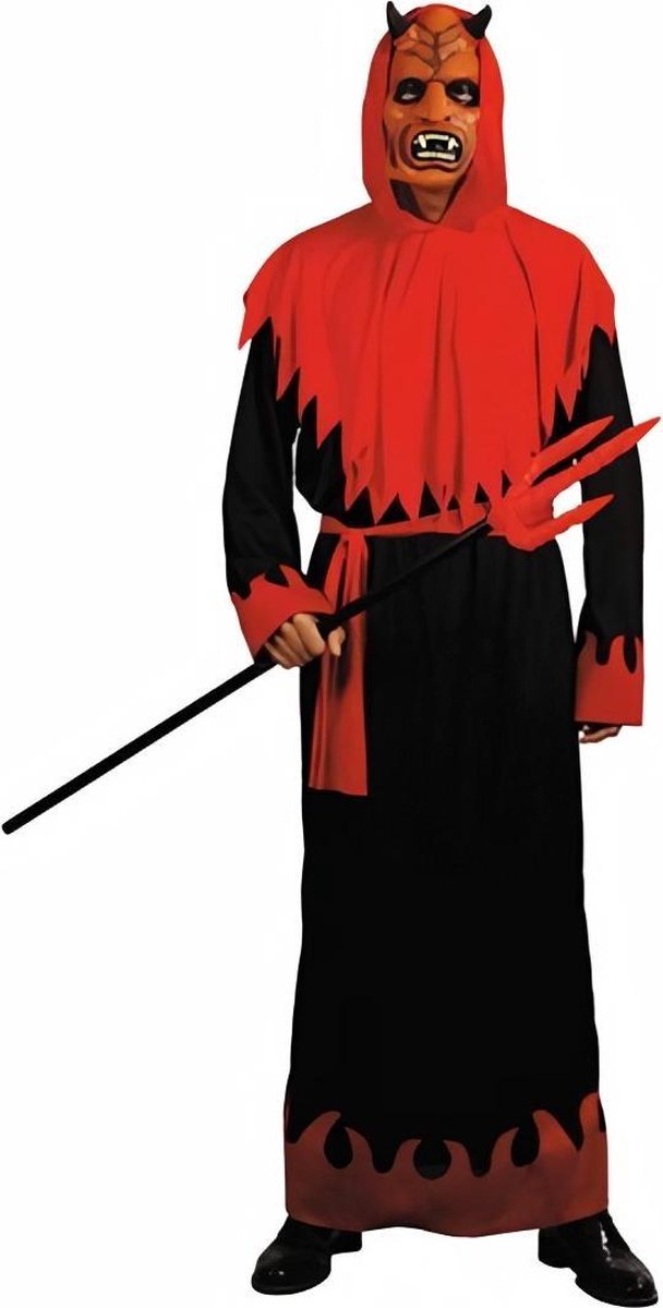 Witbaard Demonenkostuum Heren Polyester Zwart/rood Mt M/l