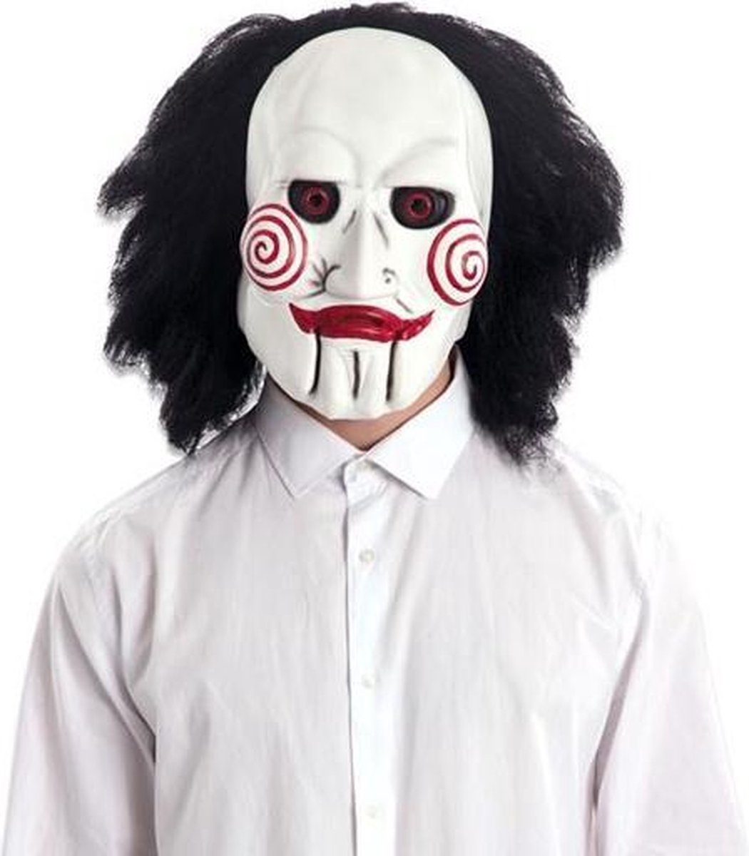   Masker Saw Rubber Wit/zwart/rood Mt One-size