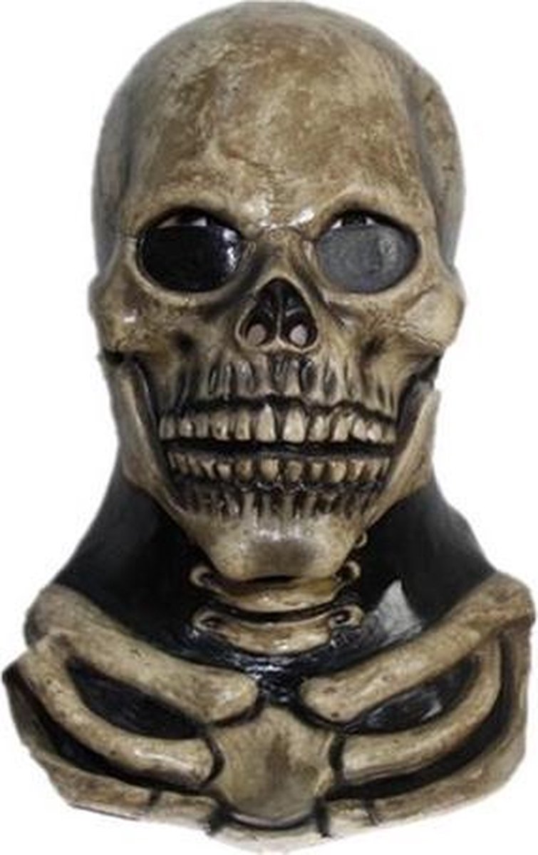 Witbaard Masker Skeleton Rubber Grijs/zwart One-size