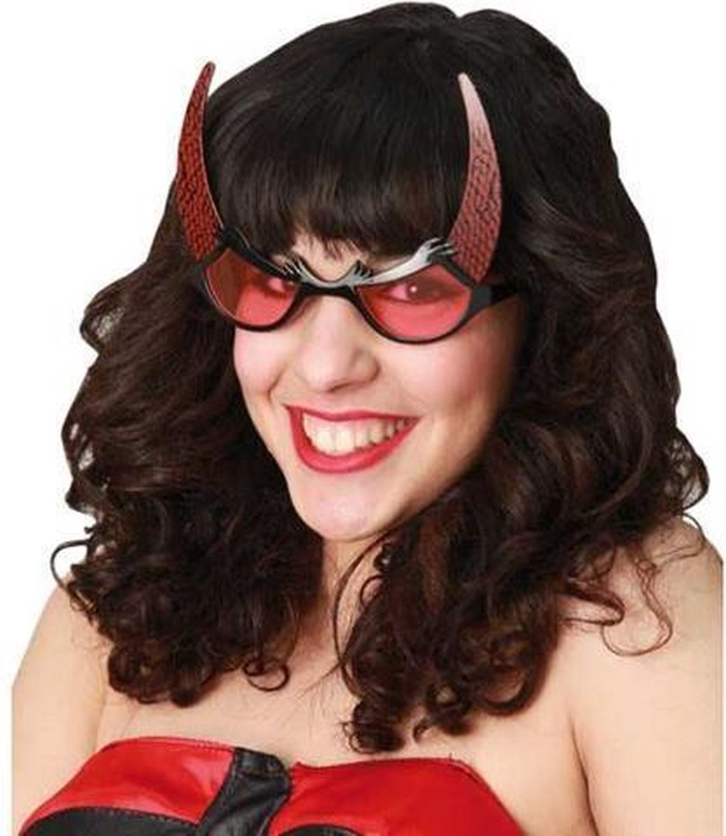 duivelbril dames rood/zwart mt one-size