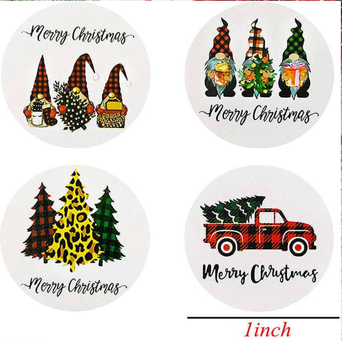 Without Lemon - Kerststickers 2023 - 500 stuks - Sticker size: 2.5cm - Kerst - Cadeau - Versiering - Verpakking