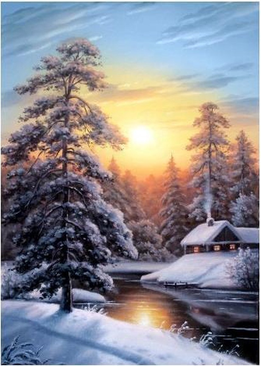 Diamond Painting Winter Sunzrise 50x 70 cm  
