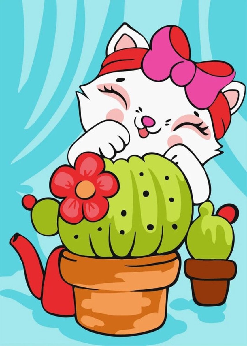 Schilderen op nummer PRICKLY FRIEND - PRIKKELIGE VRIEND - MINI - 13 x 16 cm