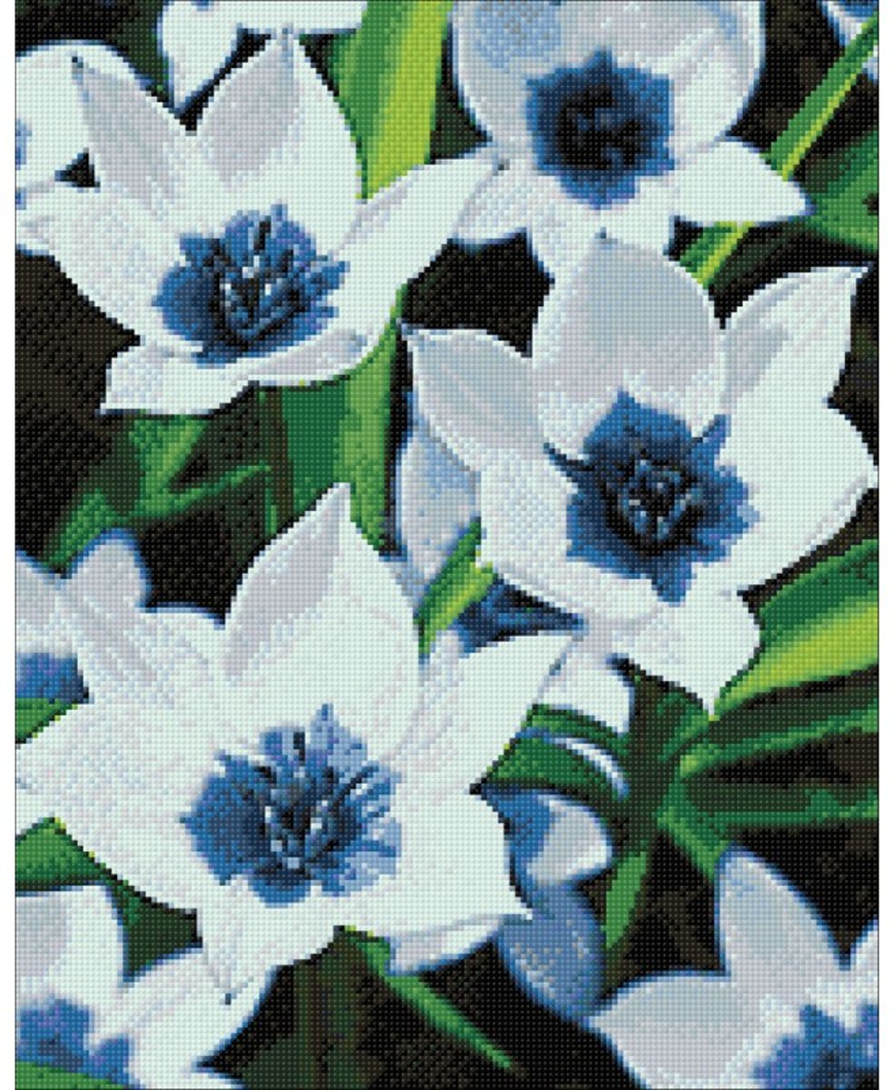   Diamond Painting Kit Blue Eye Tulips WD034