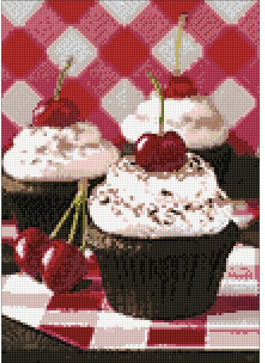   Diamond Painting Kit Cherry Cupcake WD043