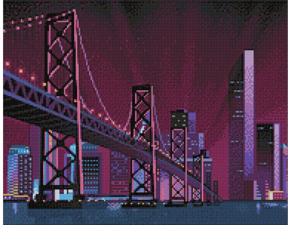   Diamond Painting Kit City Bridge WD2430