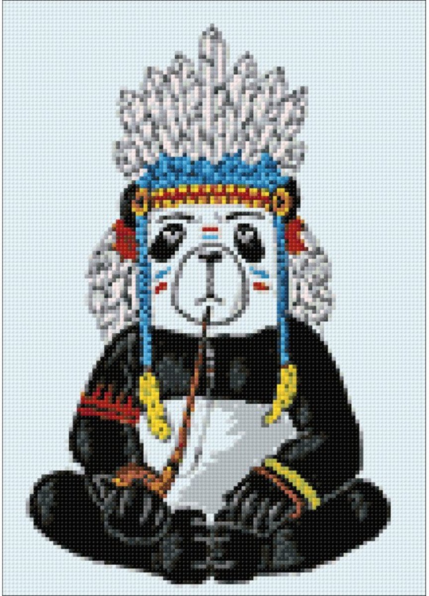   Diamond Painting Kit Hippie Panda WD216