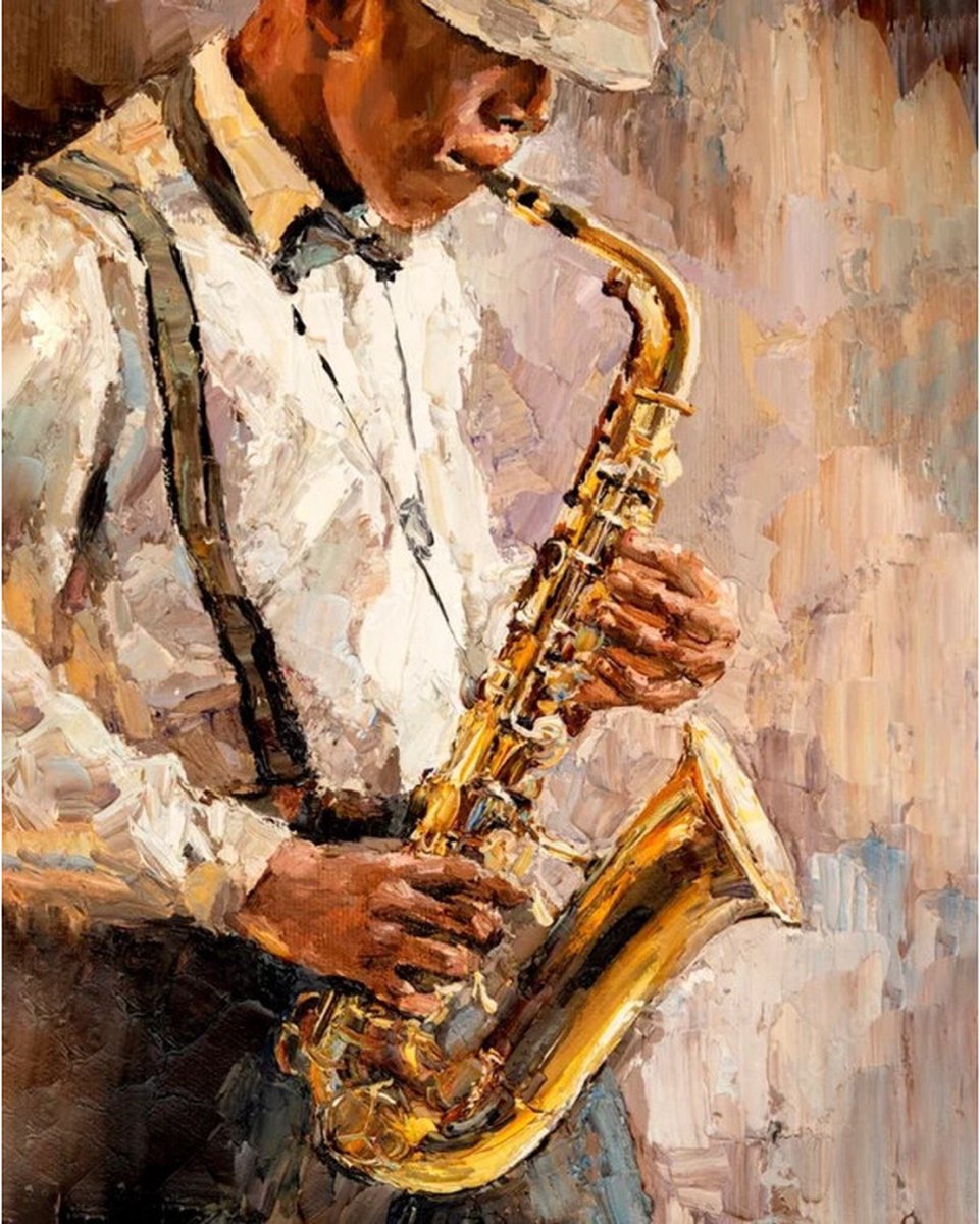 Wizardi Diamond Painting The saxophone player 40x50 WD3033
