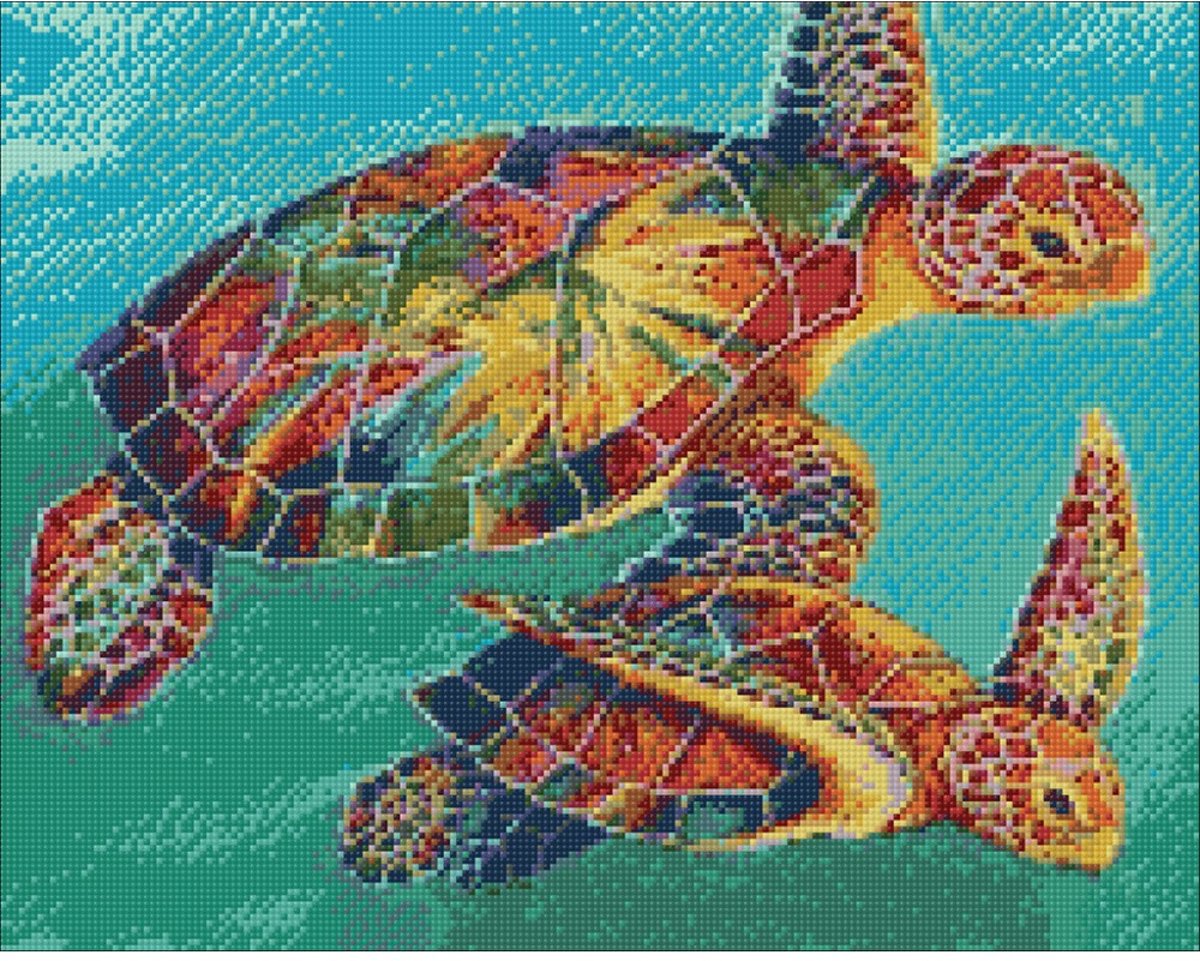 Wizardi Diamond Painting Zeeschildpadden