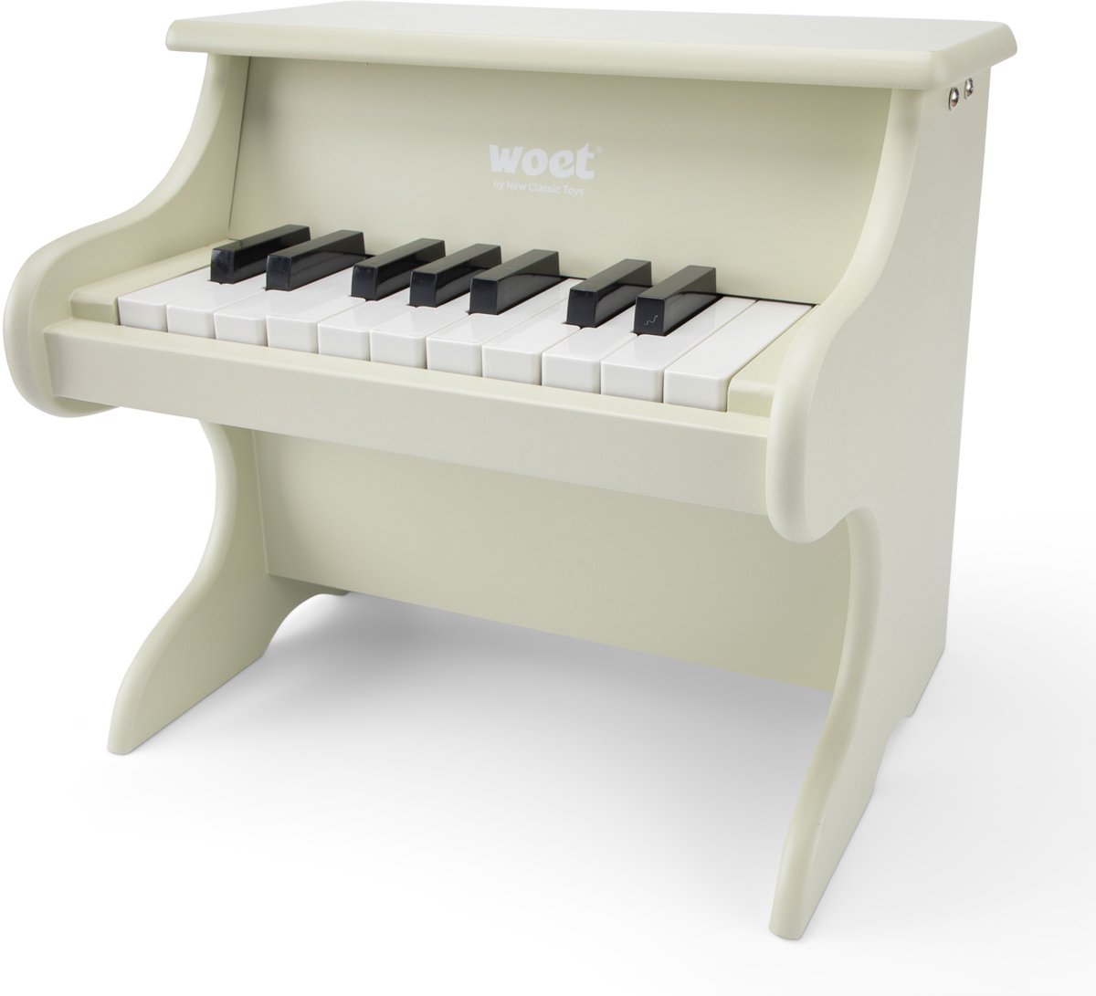 Woet® Houten Speelgoed Piano - Speelgoedinstrument - Beige - Inclusief Muziekboekje en Toonlader - Vanaf 3 jaar - Speelpiano voor Kinderen