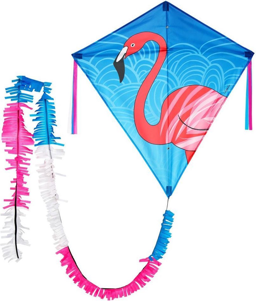Wolkenstürmer Vlieger Eddy Flamingo 75 Cm Blauw 3-delig