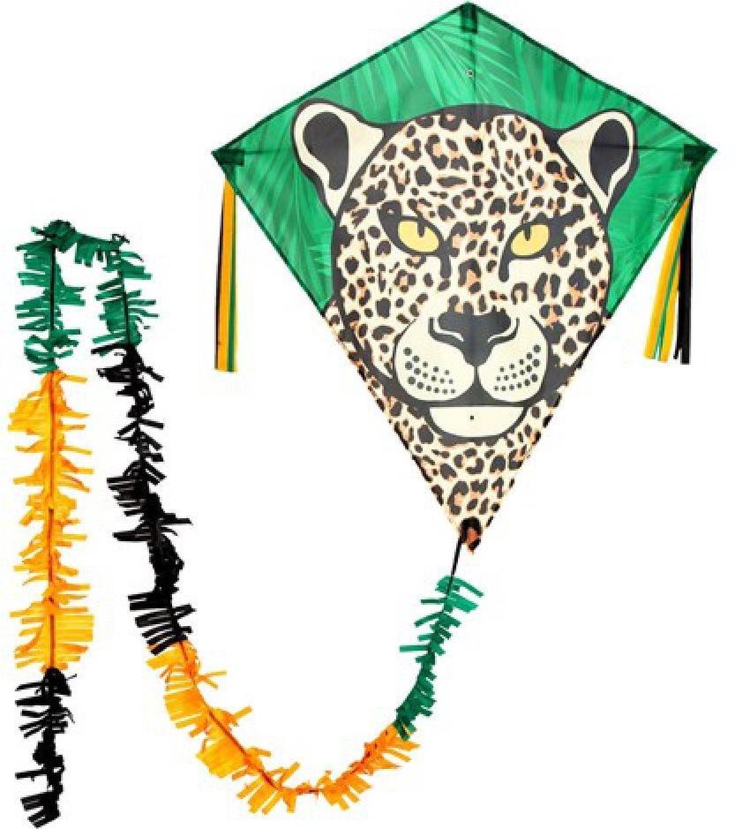 Wolkenstürmer Vlieger Eddy Leopard 75 Cm Groen 3-delig