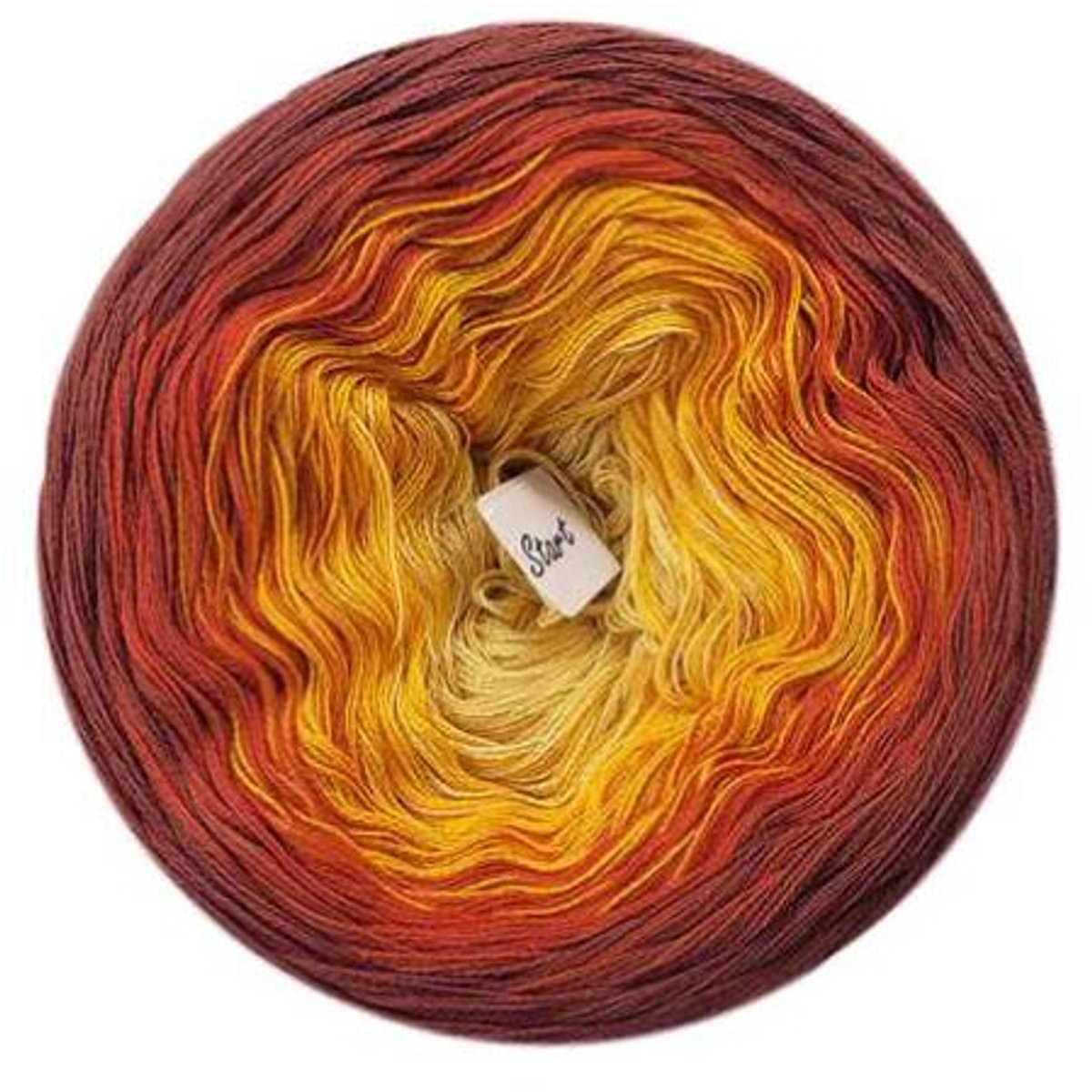 Wollbiene Aura Cotton Verloopgaren - Breien & Haken - 200 Gram - Looplengte 800 meter - Bruin/Oranje/Beige - 803