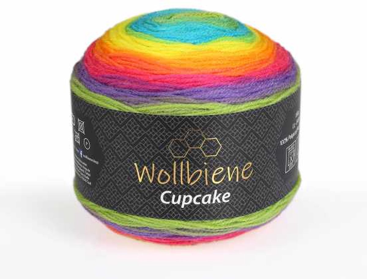 Wollbiene Cupcake - Verloopgaren - 150 gram - 540 meter - Breigaren - Haakgaren - 3040