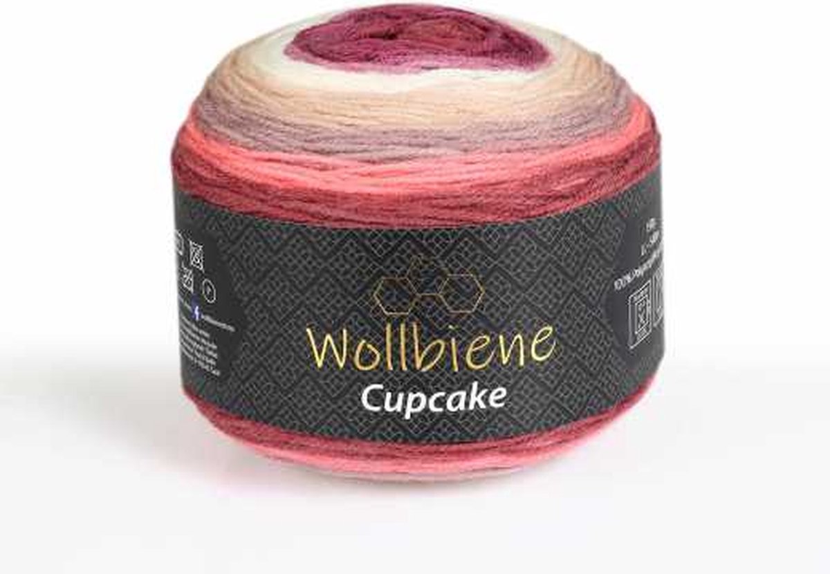 Wollbiene Cupcake - Verloopgaren - 150 gram - 540 meter - Breigaren - Haakgaren - 3080