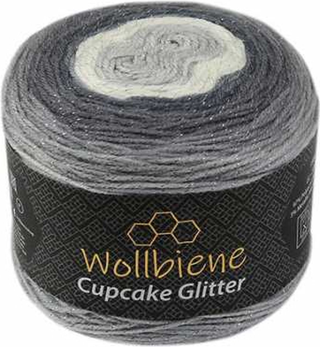 Wollbiene Cupcake Glitter - Verloopgaren - 150 gram - 540 meter - Breigaren - Haakgaren - Glitter - 3100