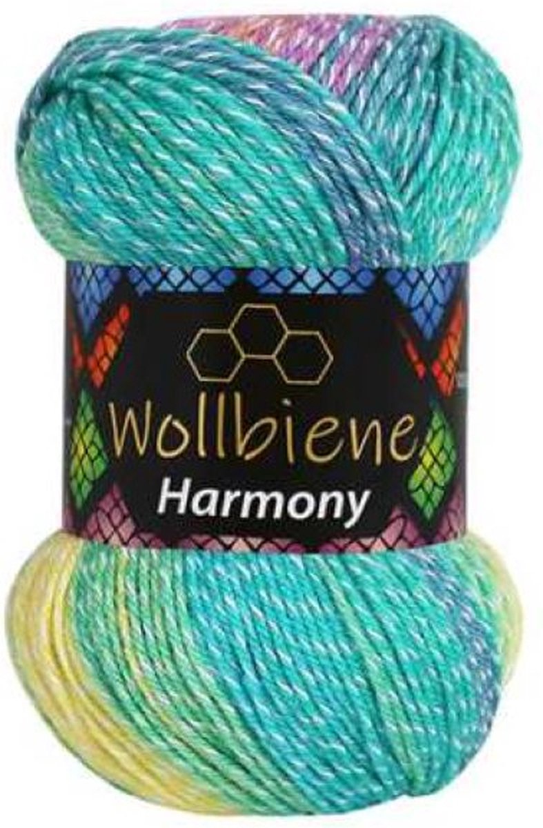 Wollbiene Harmony - Verloopgaren - Acryl/Katoen - Breien - Haken - 100 gram - 225 meter - 8030