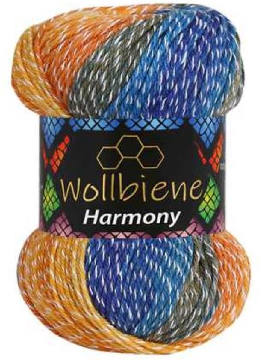 Wollbiene Harmony - Verloopgaren - Acryl/Katoen - Breien - Haken - 100 gram - 225 meter - 8040