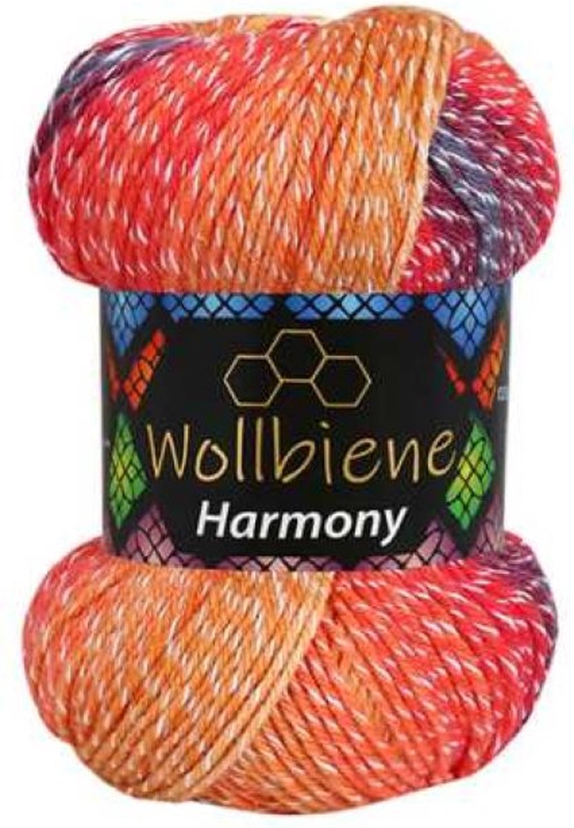Wollbiene Harmony - Verloopgaren - Acryl/Katoen - Breien - Haken - 100 gram - 225 meter - 8060