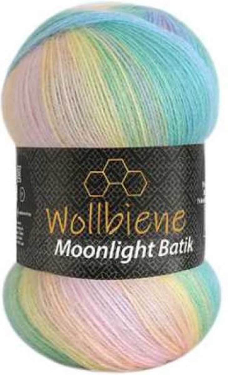 Wollbiene Moonlight Batik - Verloopgaren - 100 Gram - 550 meter - Pastel - 2900