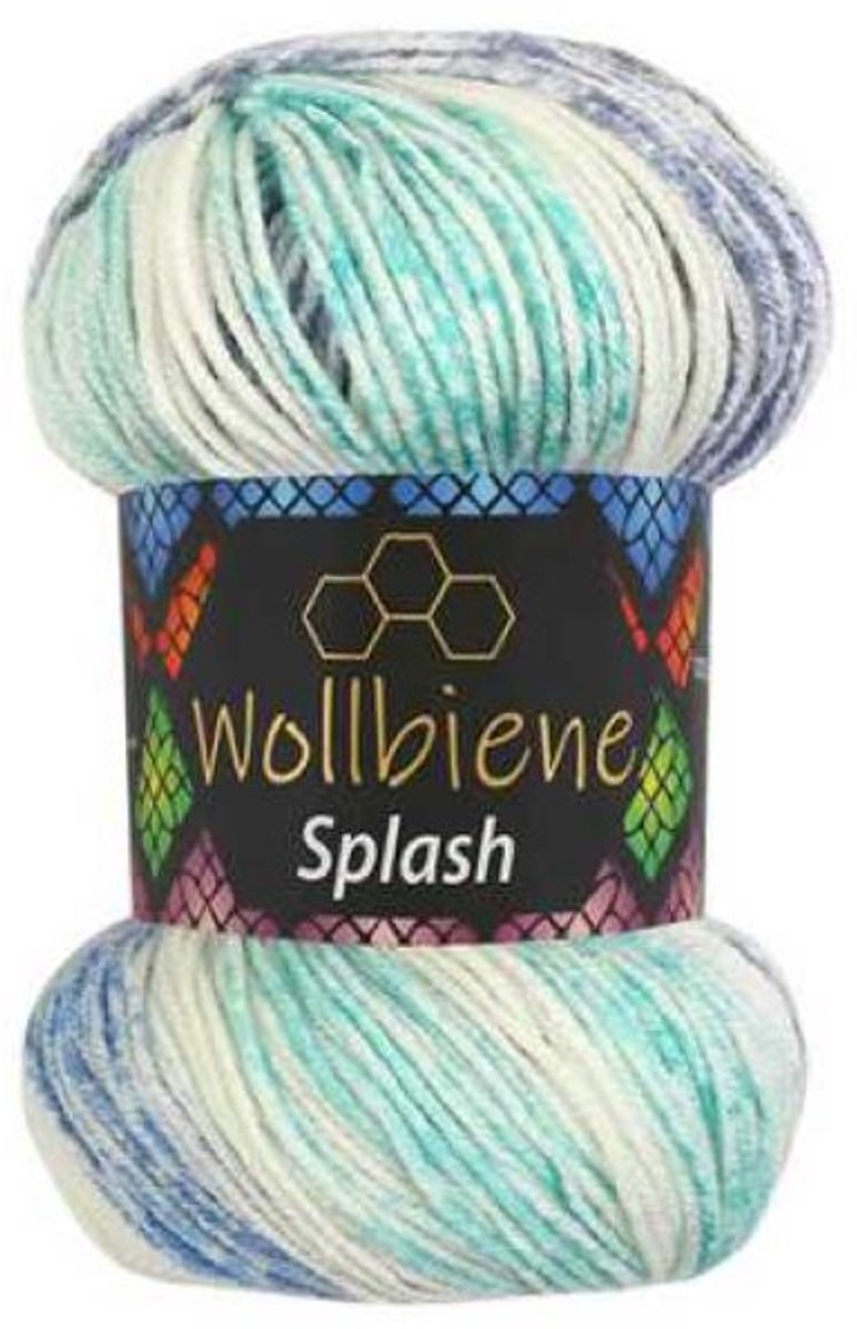 Wollbiene Splash - Haakgaren - Breiwol - Verloopgaren - 100 gram - 265 meter - Kleur 7050