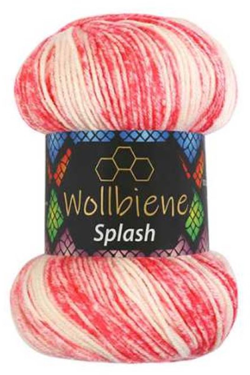 Wollbiene Splash - Haakgaren - Breiwol - Verloopgaren - 100 gram - 265 meter - Kleur 7060
