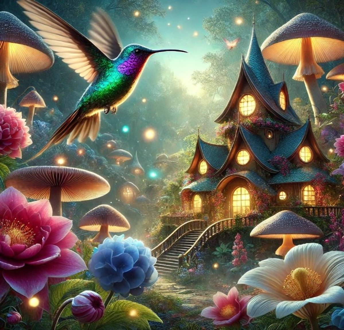 Diamond painting - Diamond painting volwassenen - Diamond painting pakket volledig - Vogel - Fantasie - 30x40cm - ronde steentjes