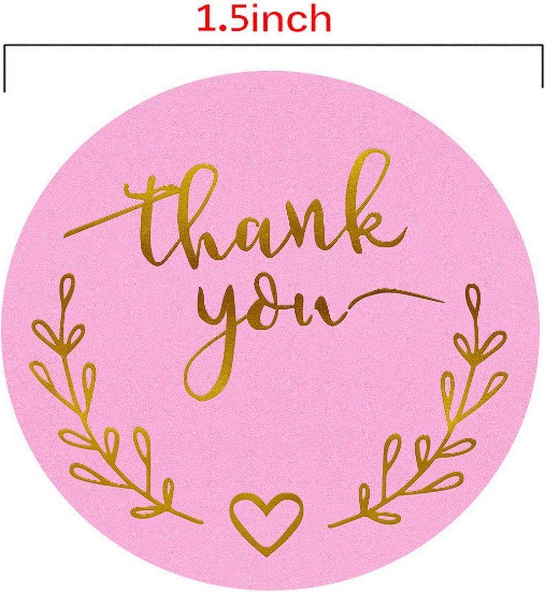 Thank You stickers 50 stuks! - Roze - Sluitstickers - Sluitzegel - Gebak - Koekjes - Sieraden - Small Business - Envelopsticker - Traktatie zakje - Cadeau - Cadeauzakje - Kado - Chique inpakken - Feest