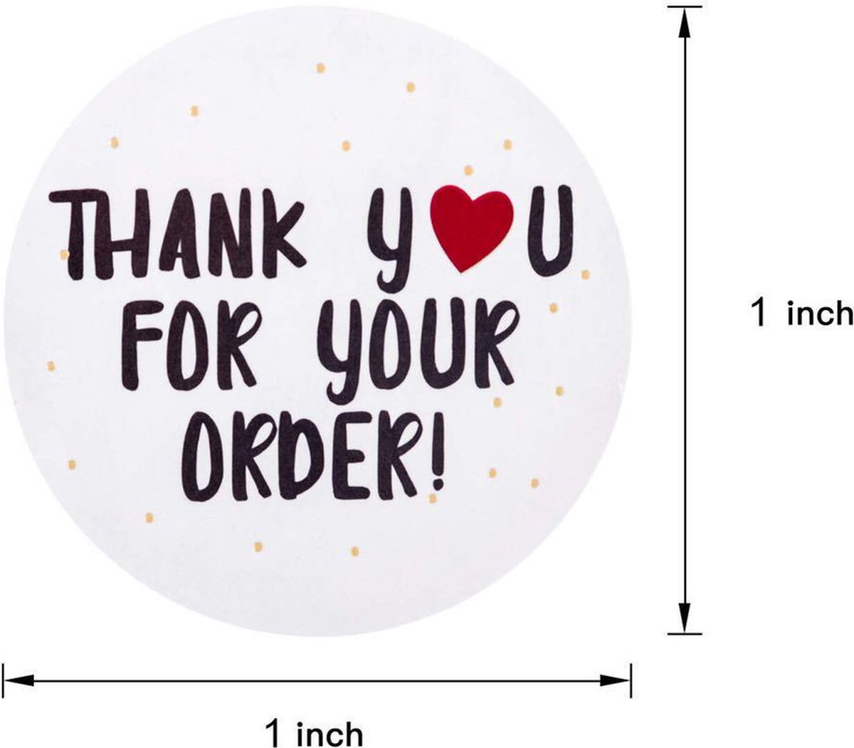 Thank you for your order stickers 2,5cm - 50 STUKS! - Sluitzegel - Bedankje - Envelop - Bedankt - Online Webshop - Small Business - Traktatie zakje - Cadeau - Gift - Cadeauzakje -Traktatie - Kado - Chique inpakken - Verjaardag - Feest