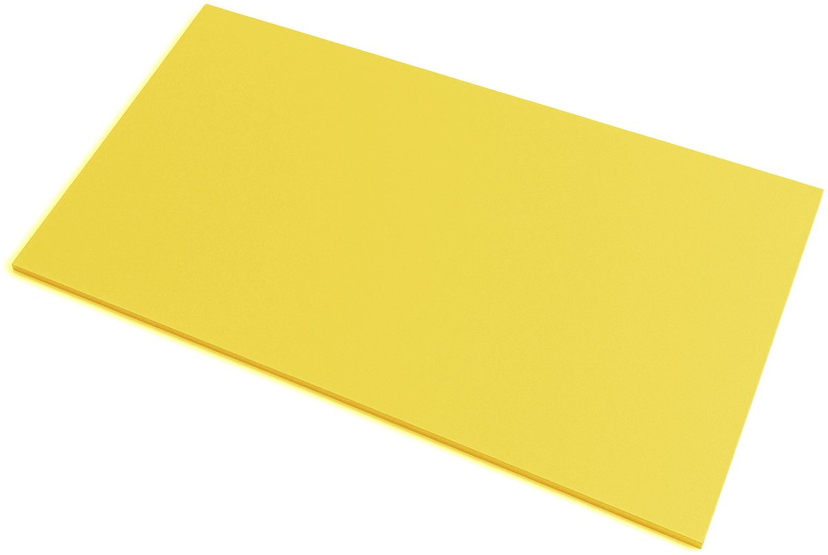 Acrylaat (PMMA) basisplaat (geel, 50x30 cm, 3 mm dik)