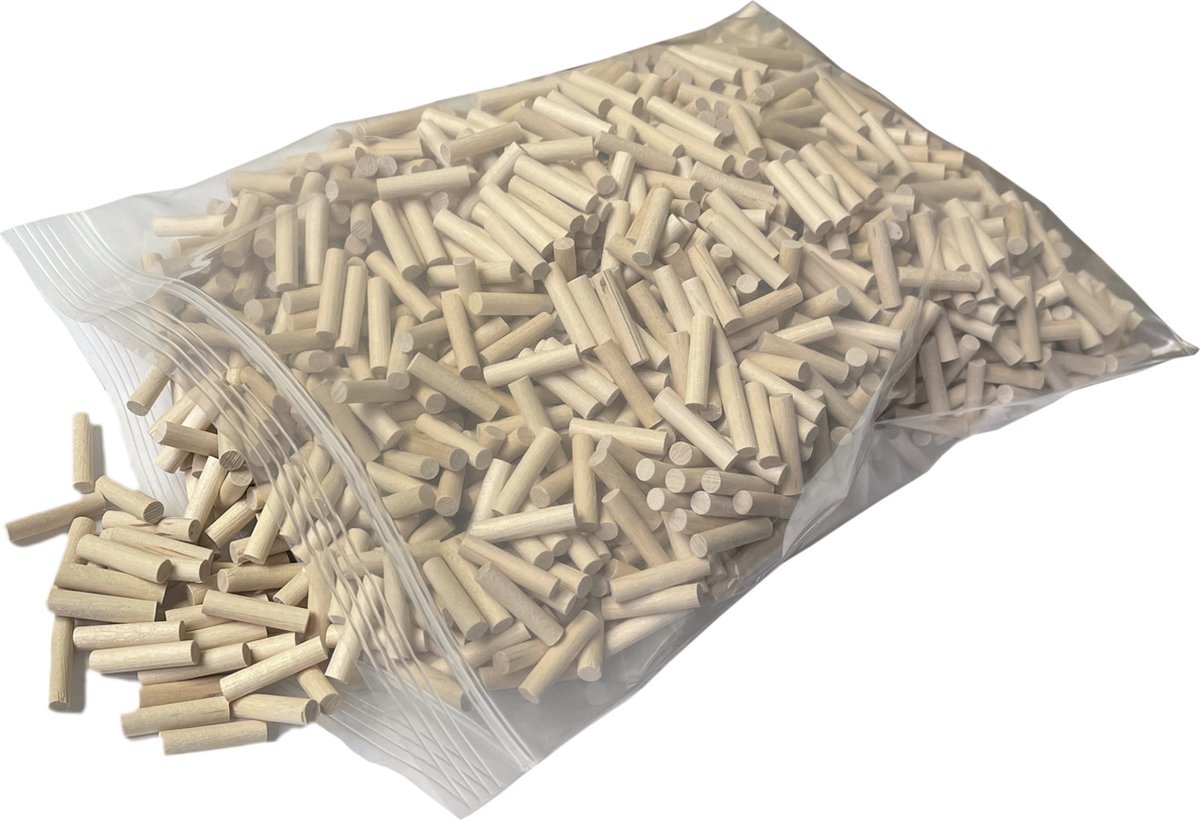 Ongekleurde houtjes (1800 stuks), 550 gram