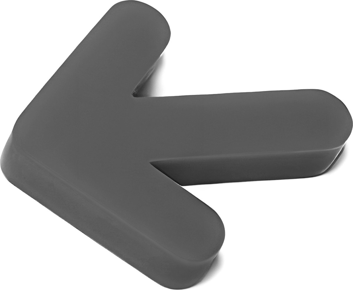 Set van 5 kunststof pijlen (8 mm dikte, grijs, pmma, zelfklevend)