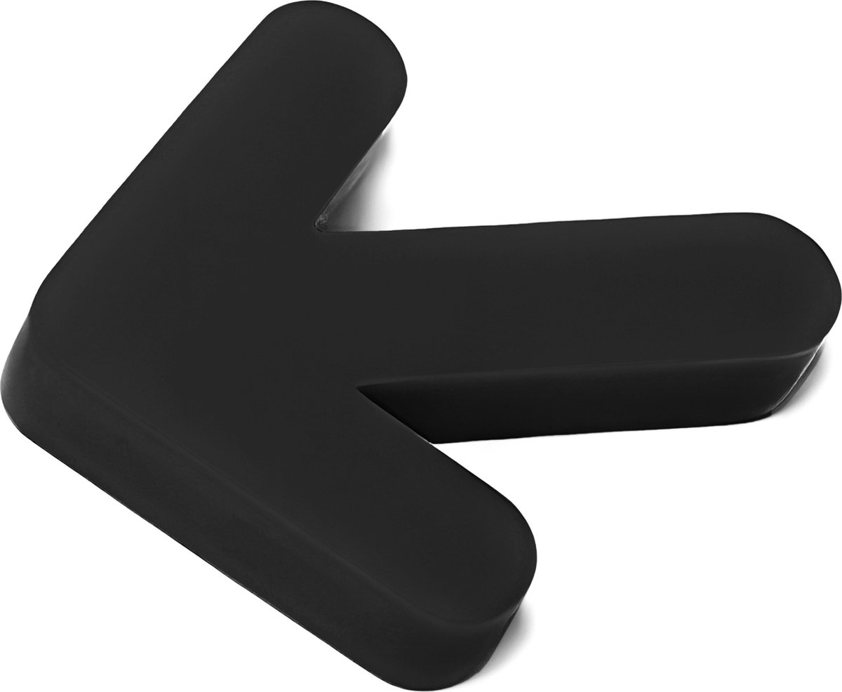 Set van 5 kunststof pijlen (8 mm dikte, zwart, pmma, zelfklevend)