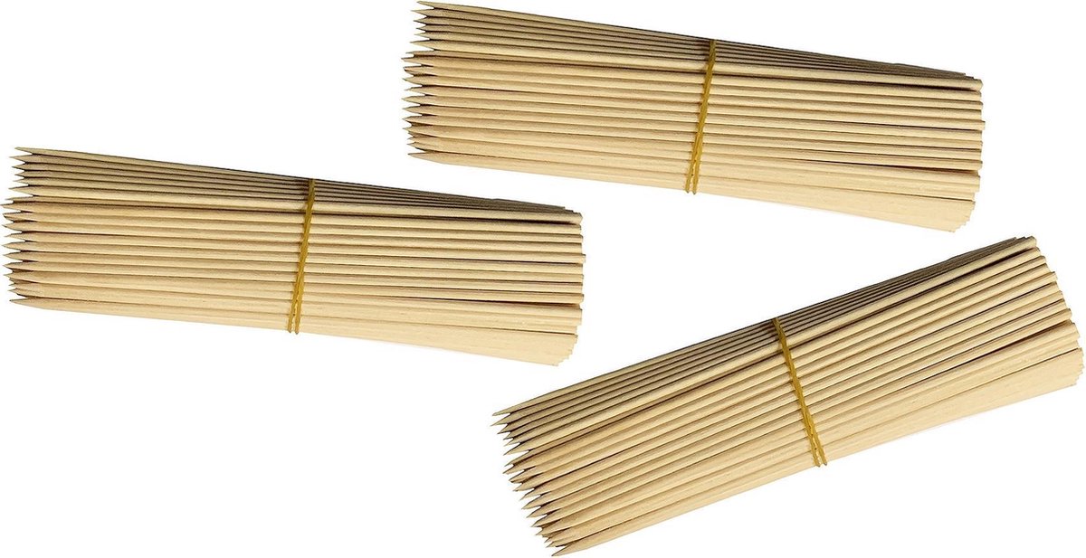 Set van 750 houten stokjes (3 mm x 18 cm, berkenhout)