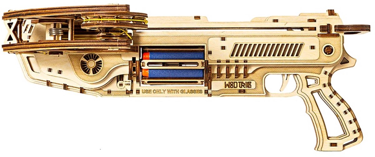 Wood Trick - Modelbouw 3D houten puzzel - Kruisboog - Bullet Boltcaster - 411 stukjes - Geen lijm of verf nodig